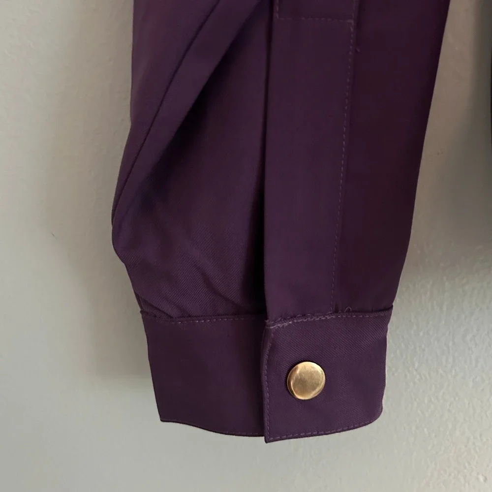 Bogey Boys Full Zip Retro Style Purple White Block Track Jacket S Small NWOT